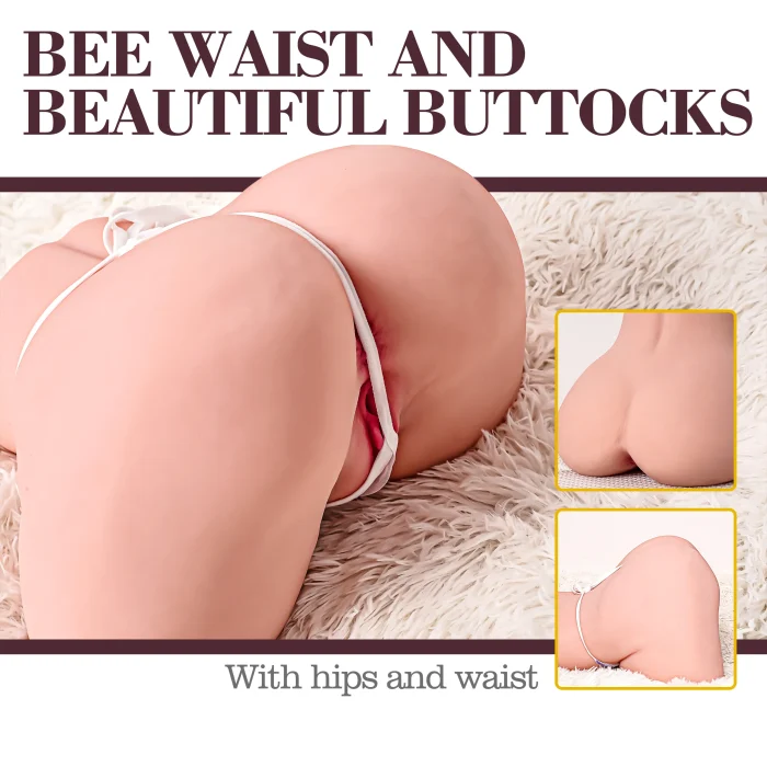 High End Life-size 3-in-1 TPE Female Sex Butt Sex Torso for Men, Male Sex Toy&Doll, BBW Sex Butt&Pussy&Ass, Vibration Male Masturbator