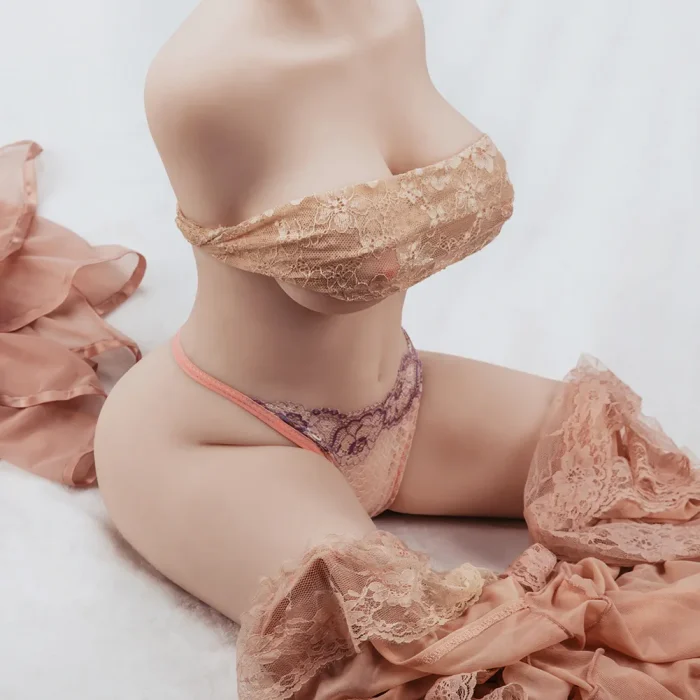 High End Lifelike 3-in-1 Silicone Female Sex Torso for Men, Male Sex Toy&Doll, Mini Sex Butt&Pussy&Ass, Vibration Male Masturbator