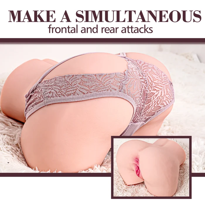 High Quality Life-size 3-in-1 Silicone Female Sex Butt Sex Torso for Men, Male Sex Toy&Doll, BBW Sex Butt&Pussy&Ass, Vibration Male Masturbator