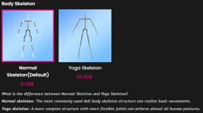 定制选项 Customization Options of TPE sex doll