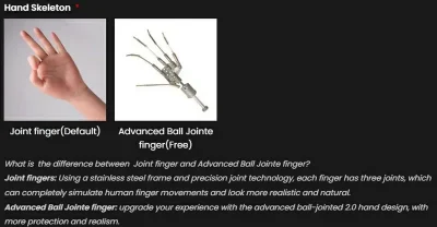 定制选项 Customization Options of silicone sex doll