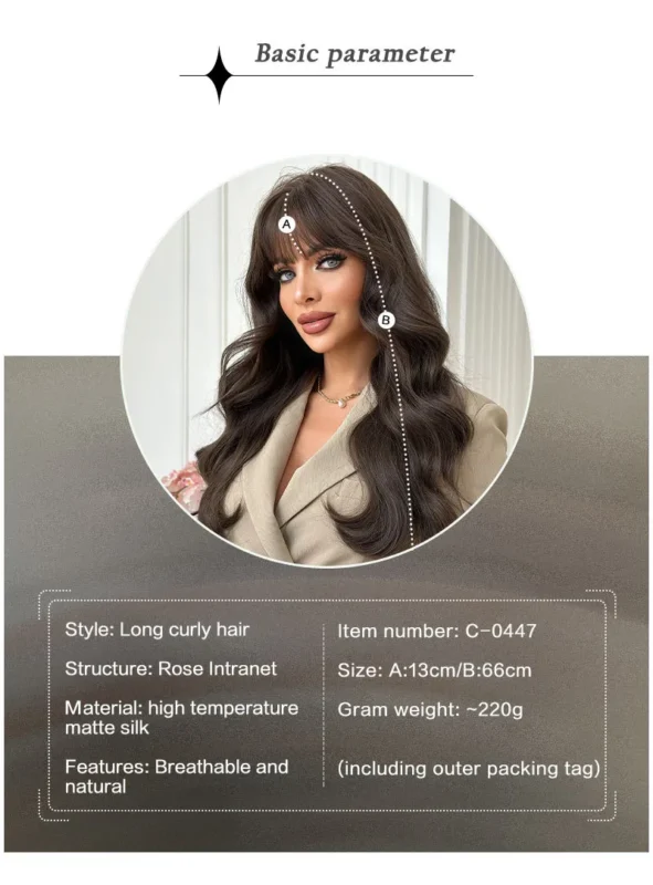 Girl Highlights Purple Middle Part Natural Style Long Curly Hair for Love Doll