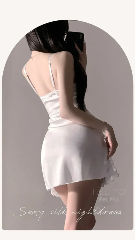 Non-Staining Clothes for Adult Doll, French Softness Bare Buttocks Printed Qipao