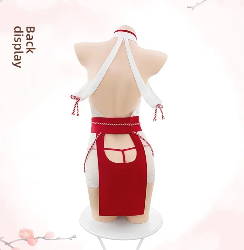 Non-Staining Clothes for Adult Doll, French Softness Deep V Thong Set Dress
