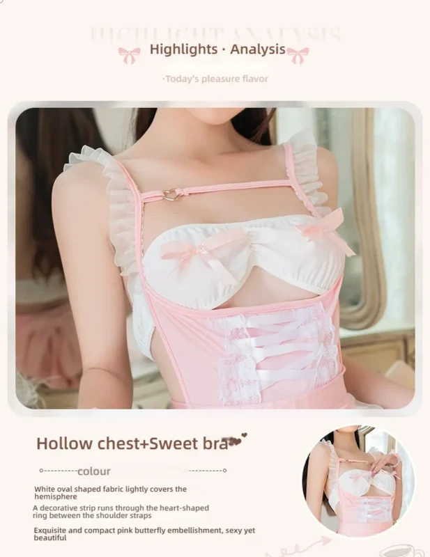 Non-Staining Clothes for Adult Doll, JK Maid Bride Cleavage Reveal Pajama Set