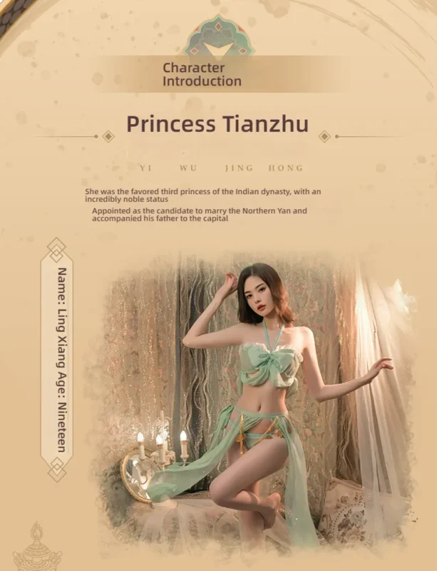 Non-Staining Clothes for Adult Doll, Open-Cleavage Backless Mesh Printed Asymmetrical Qipao