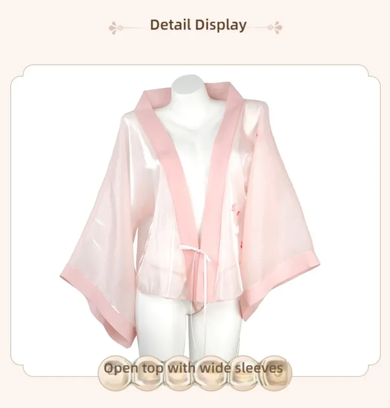 Non-Staining Clothes for Adult Doll, Pure and Sweet Bride Printed Kimono