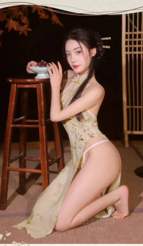 Non-Staining Clothes for Adult Doll, Pure and Sweet Exposed Bust Cleavage Reveal Pajama Set