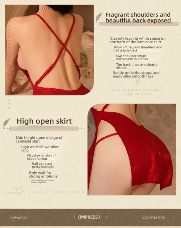 Non-Staining Clothes for Adult Doll, Versatile Outfit Exposed Buttocks Thong Set Stepmother Dress
