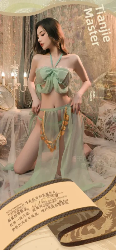 Non-Staining Clothes for Love Doll, French Softness Exposed Bust See-through Evening Gown