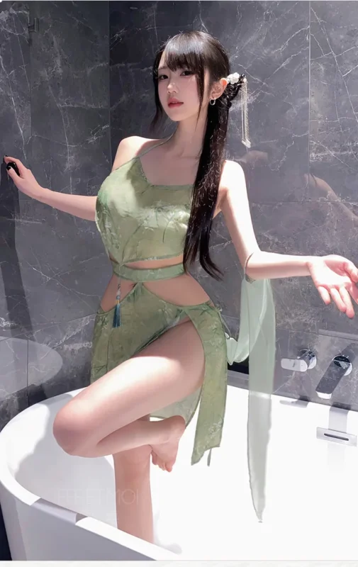 Non-Staining Clothes for Love Doll, JK Maid Sheer Mesh Lace Skirt Set
