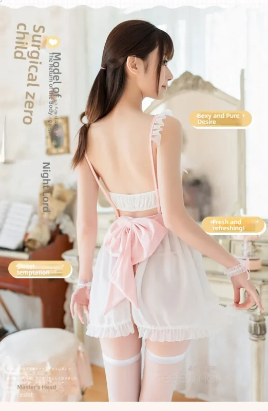 Non-Staining Clothes for Love Doll, JK Maid Sheer Mesh Waist Decoration Skirt Set
