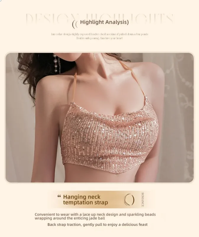 Non-Staining Clothes for Love Doll, Open-Cleavage Backless Deep V Silk Series Bikini