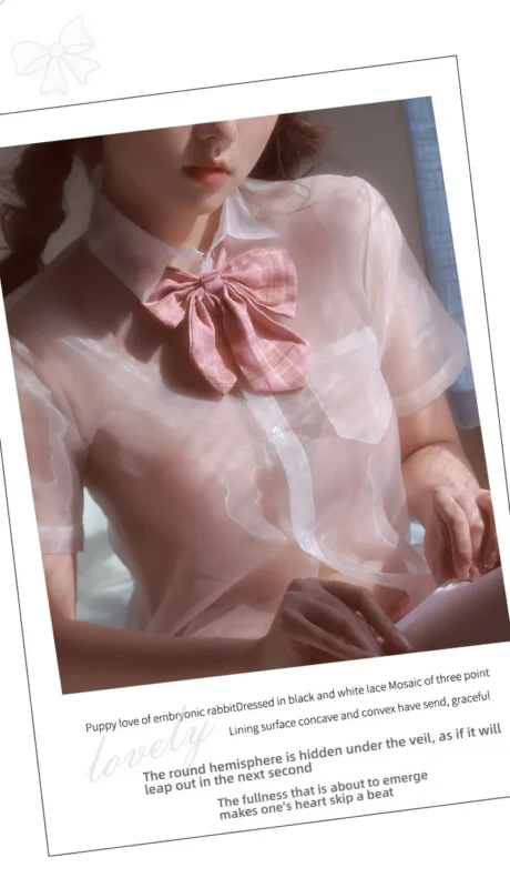 Non-Staining Clothes for Sex Doll, JK Maid Deep V Cleavage Reveal Skirt Set