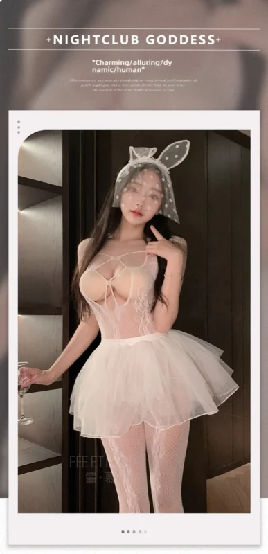 Non-Staining Clothes for Sex Doll, Open-Cleavage Backless Exposed Buttocks Printed Two-Piece Set