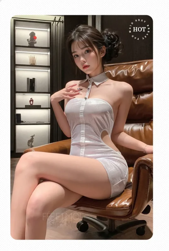 Non-Staining Clothes for Sex Doll, Open-Cleavage Backless Sexy Printed Shirt