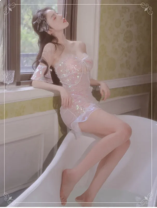 Non-Staining Clothes for Sex Doll, Open-Cleavage Backless Strapless Waist Decoration Shirt