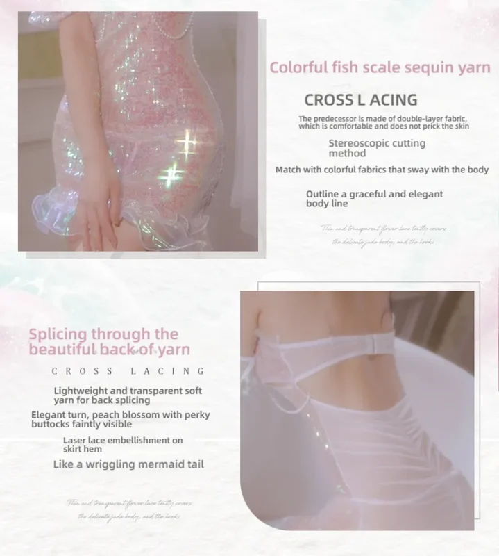 Non-Staining Clothes for Sex Doll, Pure and Sweet Sexy Straps Kimono