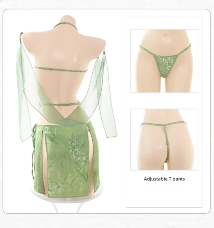 Non-Staining Clothes for Sex Doll, Pure and Sweet Sheer Mesh Misty Skirt Set
