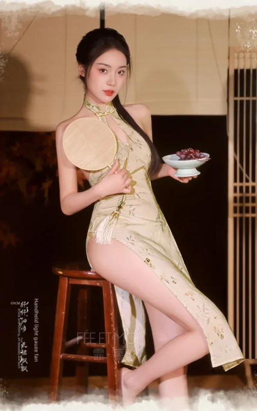 Non-Staining Clothes for Silicone Doll, JK Maid Bare Buttocks Silk Series Robe