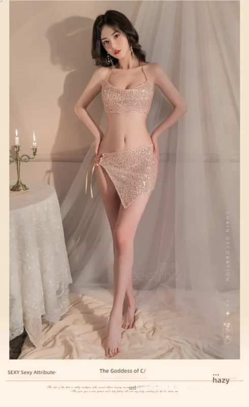 Non-Staining Clothes for Silicone Doll, JK Maid Sexy Misty Evening Gown