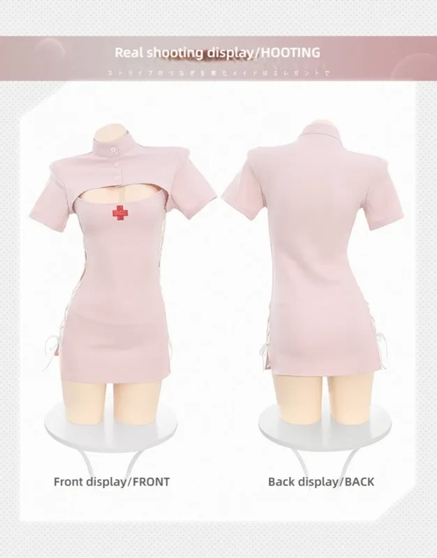Non-Staining Clothes for Silicone Doll, Light Luxury Charm Deep V Lace Qipao