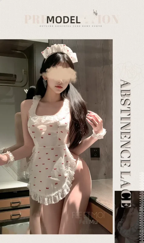 Non-Staining Clothes for Silicone Doll, Open-Cleavage Backless Exposed Buttocks Cleavage Reveal Robe