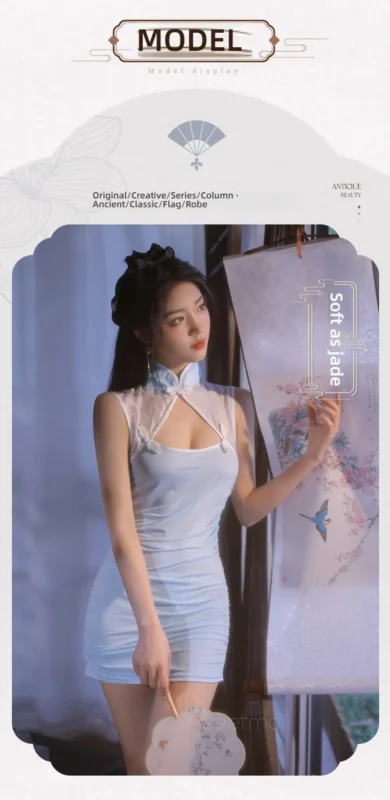 Non-Staining Clothes for Silicone Doll, Open-Cleavage Backless Lace Cleavage Reveal Shirt