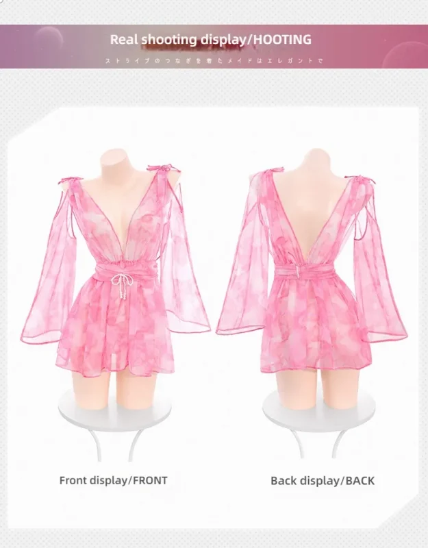Non-Staining Clothes for Silicone Doll, Pure and Sweet Bare Buttocks Waist Decoration Evening Gown