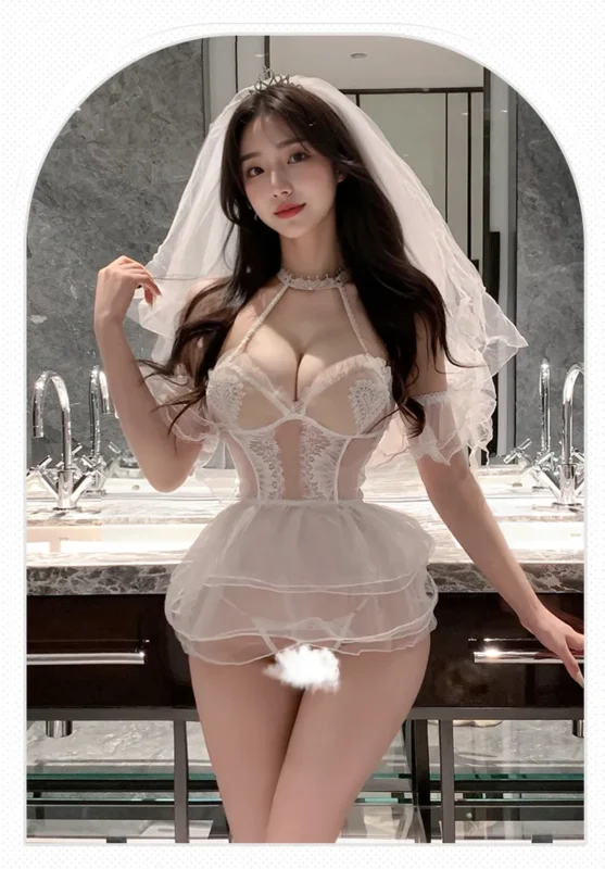 Non-Staining Clothes for Silicone Doll, Pure and Sweet Sheer Mesh See-through Vest Set