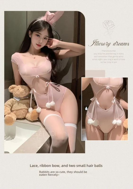 Non-Staining Clothes for Silicone Doll, Versatile Outfit Bare Buttocks Lace Asymmetrical Qipao