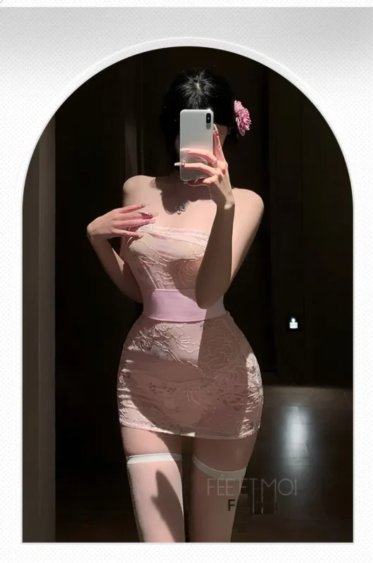 Non-Staining Clothes for Silicone Doll, Versatile Outfit Pure Desire See-through Princess Dress
