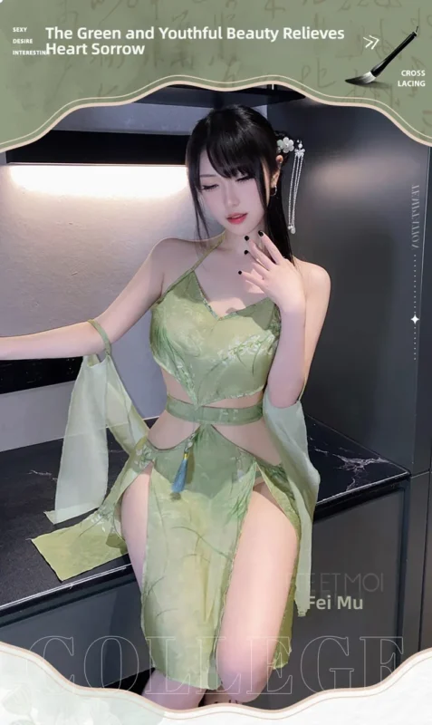Non-Staining Clothes for TPE Doll, French Softness Bare Buttocks Waist Decoration Robe