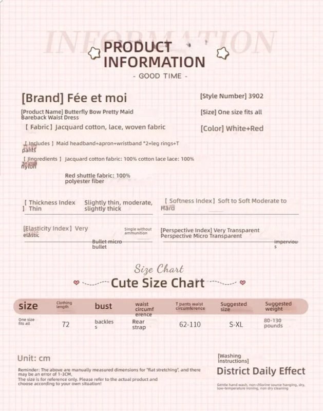 Non-Staining Clothes for TPE Doll, French Softness Exposed Bust Misty Dress