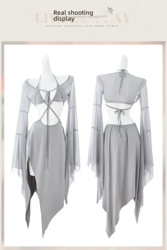Non-Staining Clothes for TPE Doll, JK Maid Bride Silk Series Evening Gown