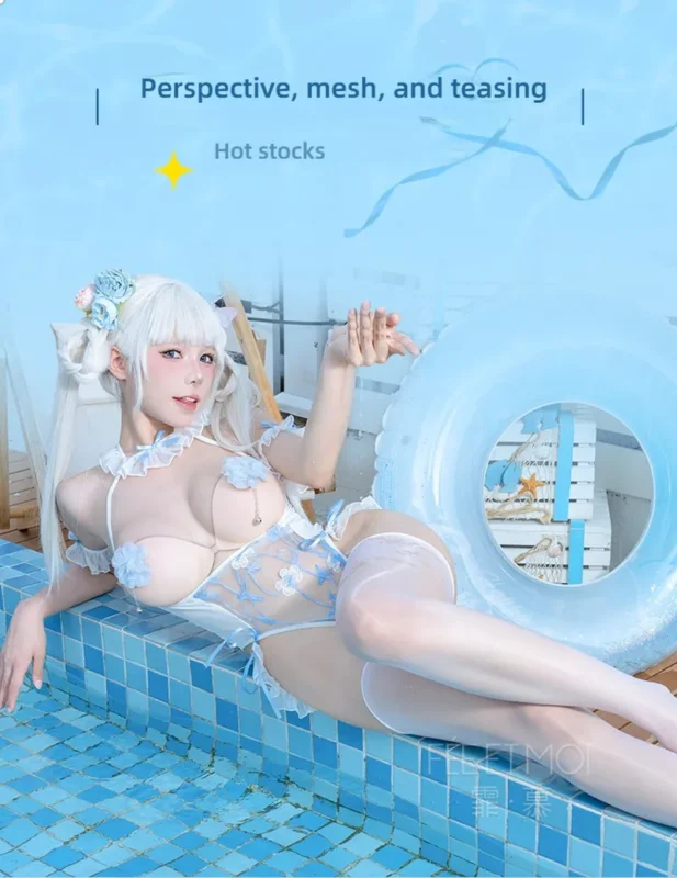 Non-Staining Clothes for TPE Doll, Light Luxury Charm Sheer Mesh Silk Series Skirt Set