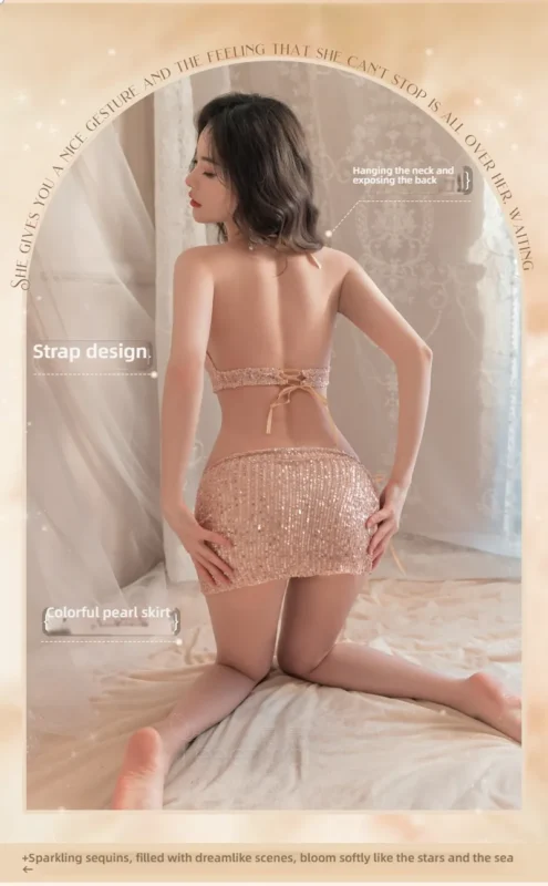 Non-Staining Clothes for TPE Doll, Open-Cleavage Backless Lace Waist Decoration Bikini