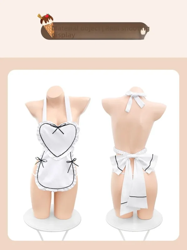 Non-Staining Clothes for TPE Doll, Open-Cleavage Backless Sheer Mesh Printed Sheer Dress