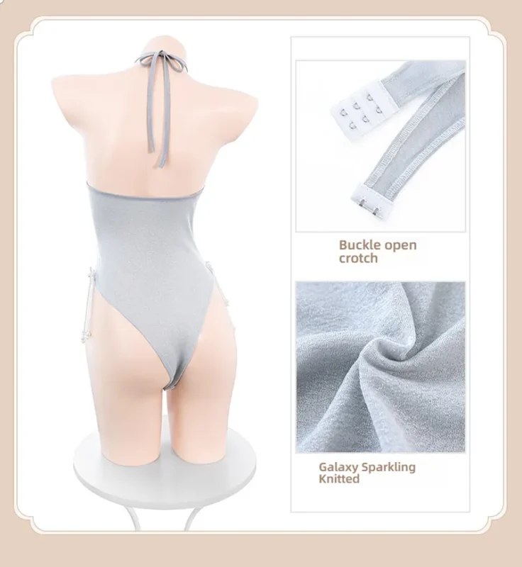 Non-Staining Clothes for TPE Doll, Versatile Outfit Lace Printed Pajama Set
