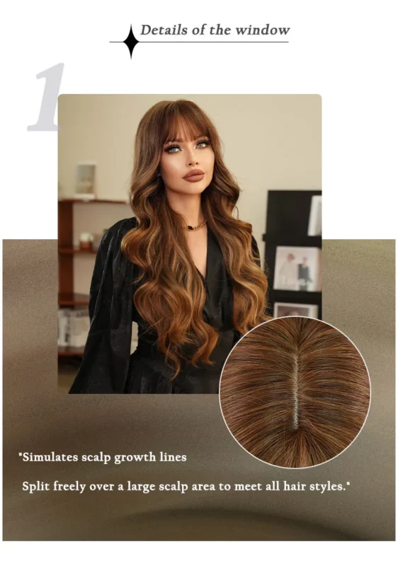 Women Fluffy Orange Blunt Bangs Natural Style Short Straight Hair for Realistic Doll