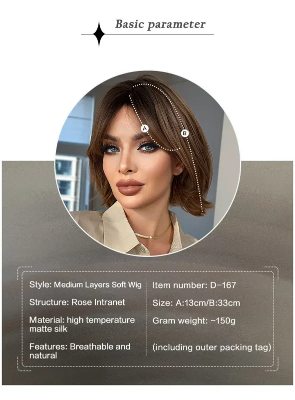 Women Highlights Purple See-through Bangs Natural Style Long Straight Black Hair for Realistic Doll