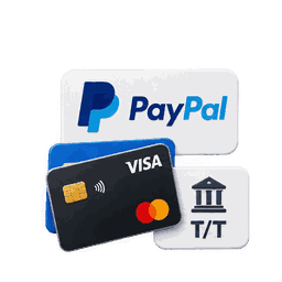 PayPal credit card and T/T bank transfer payment options