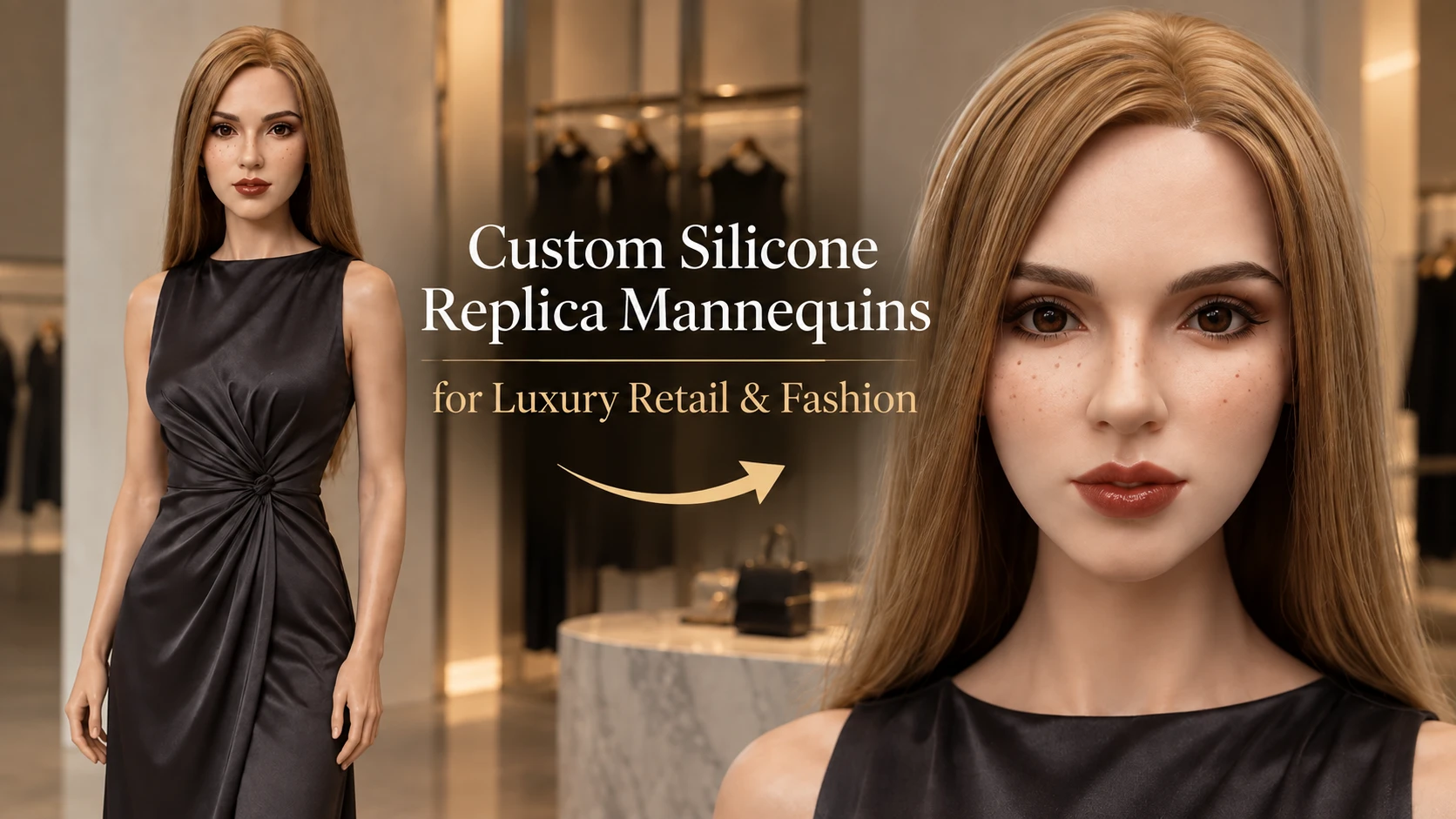 Custom silicone replica mannequin for luxury retail and fashion