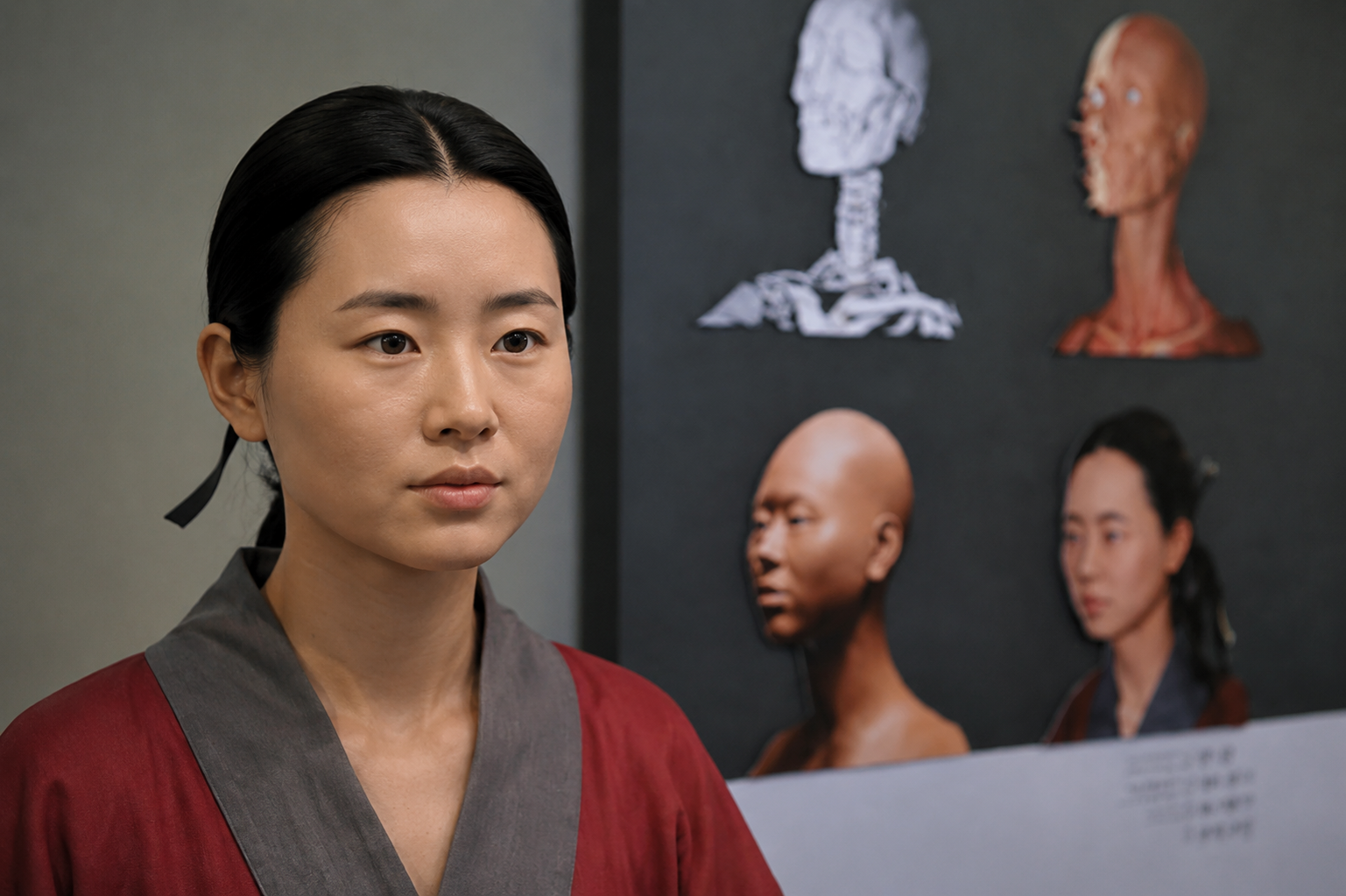 Custom silicone historical figure displayed in a museum exhibition