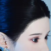 Implanted human hair