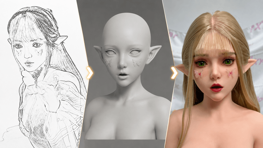 Original character turned into a silicone clone doll