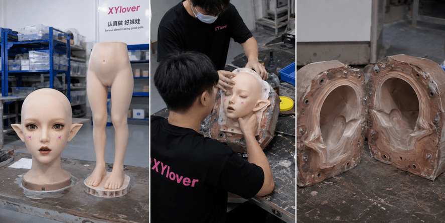 Mold making for a custom character silicone doll